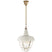 Hand-Rubbed Antique Brass with China White Glass and Metal Shade