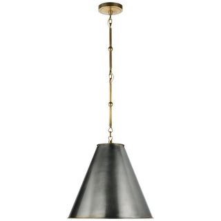 Buy hand-rubbed-antique-brass-with-4-75-x-15-x-12-75-bronze-glass-and-metal-shade Goodman Pendant by Visual Comfort Signature