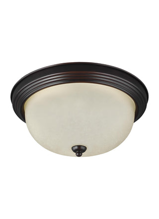 Buy bronze-with-amber-scavo-glass-and-amber-brown-shade Geary Outdoor (Damp) Flush Mount Ceiling Light by Generation Lighting