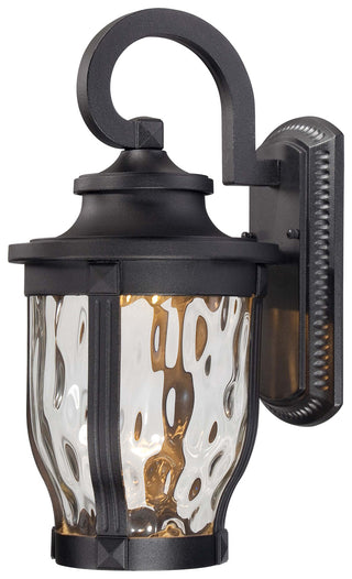 Buy black-with-clear-hammered-glass-glass-and-clear-shade Merrimack Outdoor (Wet) Wall Lantern by Minka-Lavery