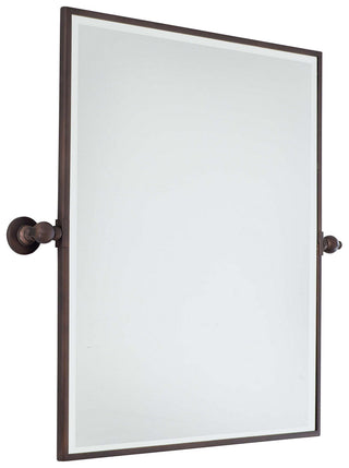 Buy dark-brushed-bronze-with-excavation-glass-glass Pivoting Mirrors Mirror by Minka-Lavery