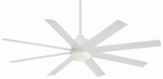 Buy flat-white-finish-with-flat-white-blades Slipstream Outdoor (Wet) Ceiling Fan with Light by Minka Aire