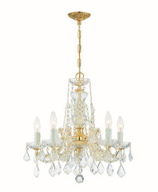 Buy gold-and-clear-shade Maria Theresa Chandelier by Crystorama