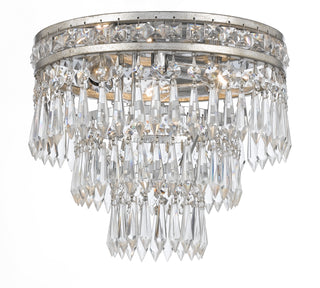 Buy olde-silver-and-clear-shade Mercer Outdoor (Damp) Flush Mount Ceiling Light by Crystorama