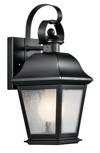 Buy black-with-clear-seeded-glass-and-clear-seedy-shade Mount Vernon Outdoor (Wet) Wall Lantern by Kichler