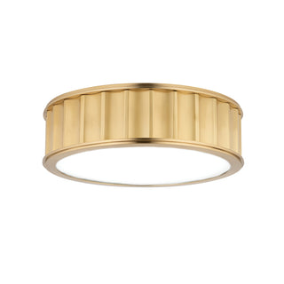 Buy aged-brass-with-clear-outside-frosted-inside-glass-and-frosted-shade Middlebury Outdoor (Damp) Flush Mount Ceiling Light by Hudson Valley