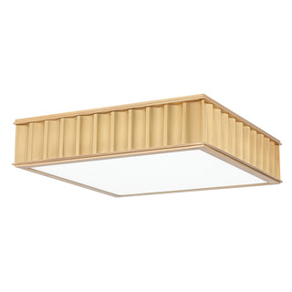 Buy aged-brass-with-frosted-glass-and-white-shade Middlebury Outdoor (Damp) Flush Mount Ceiling Light by Hudson Valley