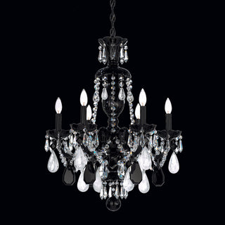 Buy jet-black-with-black-clear-rock-crystal-colors-glass-and-clear-shade Hamilton Rock Crystal Chandelier by Schonbek