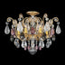 Heirloom Gold with Amethyst & Black Diamond Rock Crystal Colors Glass and Clear Shade