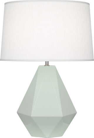 Buy celadon-glazed-ceramic-w-polished-nickel Delta Table Lamp by Robert Abbey