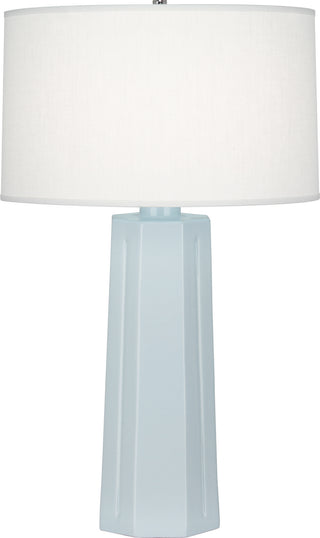 Buy baby-blue-glazed-ceramic Mason Table Lamp by Robert Abbey