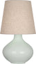 Celadon Glazed Ceramic with Buff Linen Shade Glass and Beige/Tan Shade