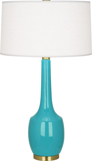 Buy egg-blue-glazed-ceramic Delilah Table Lamp by Robert Abbey