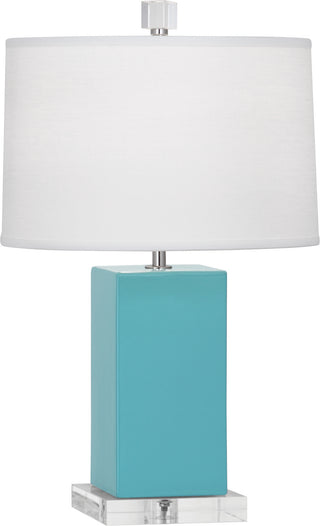 Buy egg-blue-glazed-ceramic Harvey Lamp by Robert Abbey