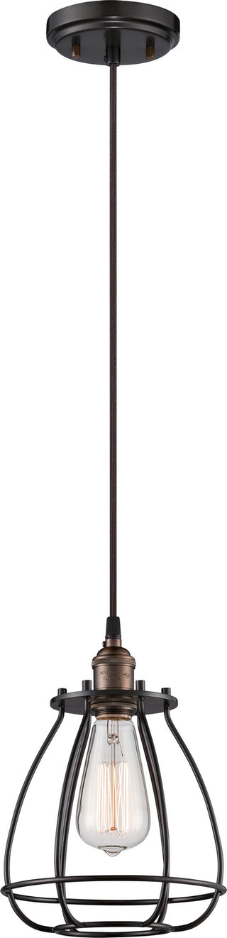 Buy rustic-bronze-and-metal-shade Vintage Pendant by Nuvo Lighting