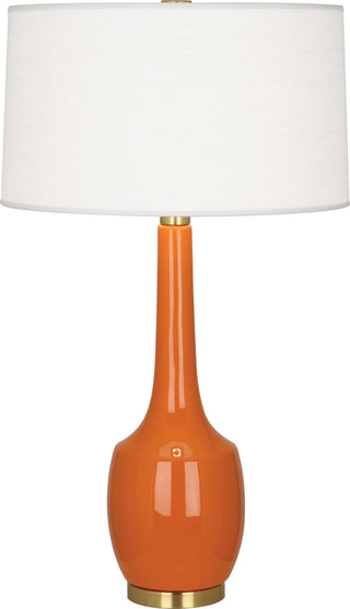Buy pumpkin-glazed-ceramic Delilah Table Lamp by Robert Abbey