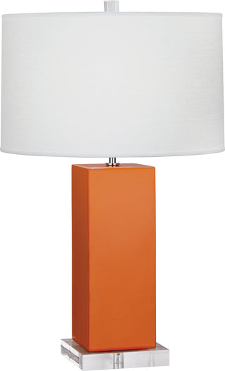 Buy pumpkin-glazed-ceramic Harvey Table Lamp by Robert Abbey