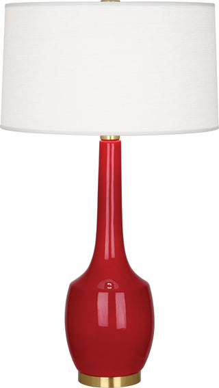 Buy ruby-red-glazed-ceramic Delilah Table Lamp by Robert Abbey