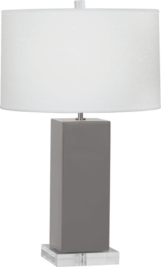Buy smokey-taupe-glazed-ceramic Harvey Table Lamp by Robert Abbey