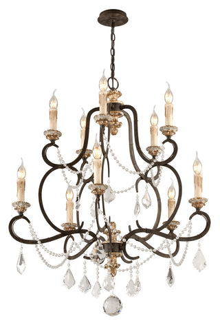 Buy parisian-bronze Bordeaux Chandelier by Troy Lighting