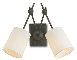 Compass Black Wall Sconce Sconce by Currey and Company