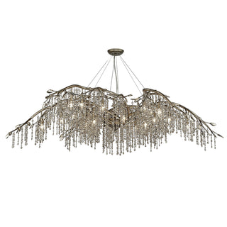 Buy mystic-gold-with-x-glass-and-metal-shade Autumn Twilight Chandelier by Golden