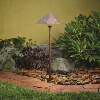 Buy textured-tannery-bronze-with-none-glass-and-metal-shade Landscape Led Outdoor (Wet) Path Light by Kichler