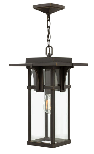 Buy oil-rubbed-bronze-with-clear-beveled-glass-and-clear-shade Manhattan Outdoor (Damp) Hanging Lantern by Hinkley