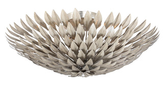 Buy antique-silver-and-metal-shade Broche Outdoor (Damp) Flush Mount Ceiling Light by Crystorama