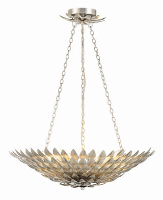 Buy antique-silver Broche Outdoor (Damp) Chandelier by Crystorama