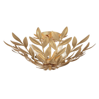 Buy antique-gold Broche Outdoor (Damp) Semi Flush Mount Light by Crystorama