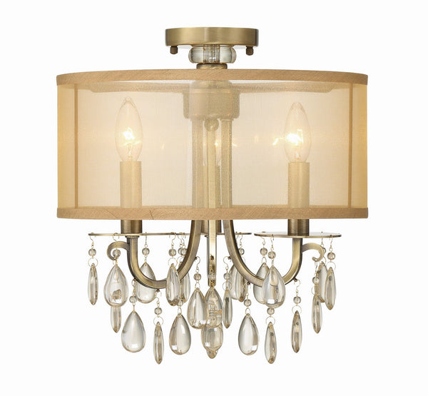 Hampton Outdoor (Damp) Semi-Flush Mount Ceiling Light by Crystorama