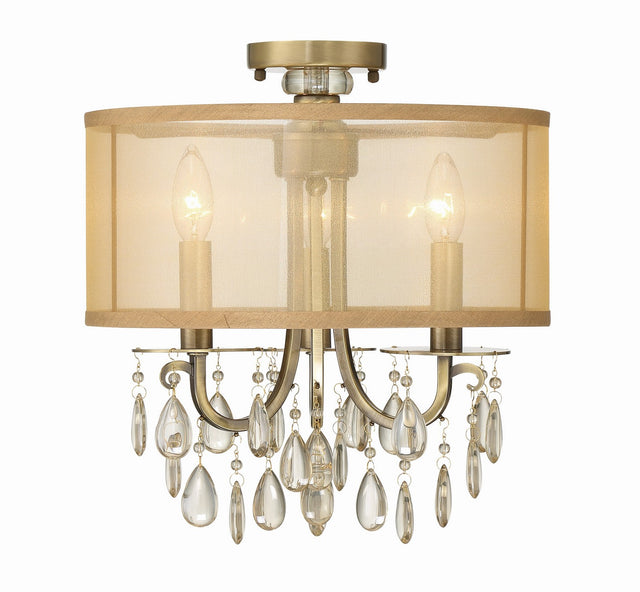 Hampton Outdoor (Damp) Flush Mount Ceiling Light by Crystorama