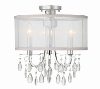 Buy polished-chrome Hampton Outdoor (Damp) Semi-Flush Mount Ceiling Light by Crystorama