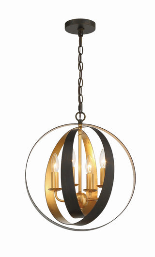 Buy english-bronze-antique-gold Luna Outdoor (Damp) Chandelier by Crystorama
