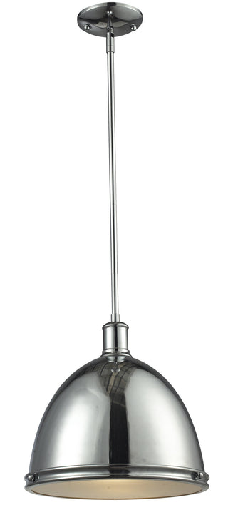 Buy chrome-with-chrome-glass-and-metal-shade Mason Pendant by Z-Lite