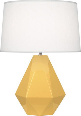 Buy sunset-yellow-glazed-ceramic Delta Table Lamp by Robert Abbey