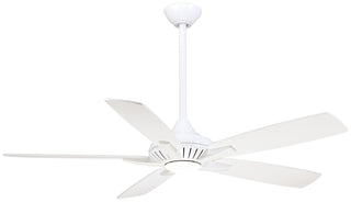 Buy white-finish-with-white-blades 5-Blades Dyno Ceiling Fan with Light by Minka Aire