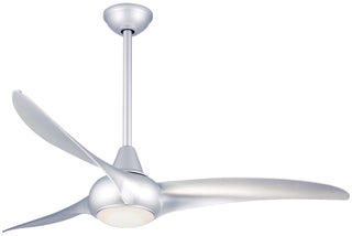 Buy silver-finish-with-silver-blades Light Wave Ceiling Fan with Light by Minka Aire