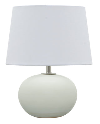 Buy white-matte-with-white-linen-hardback-glass-and-white-shade Scatchard Table Lamp by House of Troy