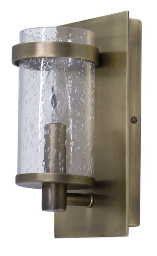 Buy antique-brass-with-seeded-cylinder-glass-glass-and-clear-shade Lake Shore Sconce by House of Troy