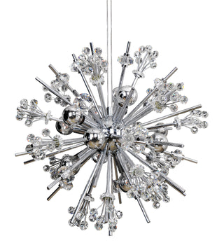 Buy chrome-with-clear-glass-and-clear-shade Constellation Pendant by Allegri