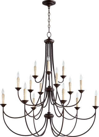 Buy oiled-bronze Brooks Outdoor (Damp) Chandelier by Quorum