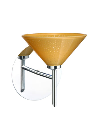 Buy chrome-with-mango-starpoint-2-5-x-5-5-x-glass-and-amber-brown-shade Kona Sconce by Besa