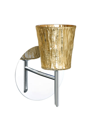 Buy chrome-with-stone-gold-foil-3-75-x-3-5-x-glass-and-amber-brown-shade Nico Sconce by Besa