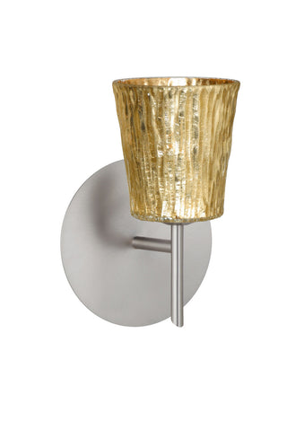 Buy satin-nickel-with-stone-gold-foil-3-75-x-3-5-x-glass-and-amber-brown-shade Nico Sconce by Besa