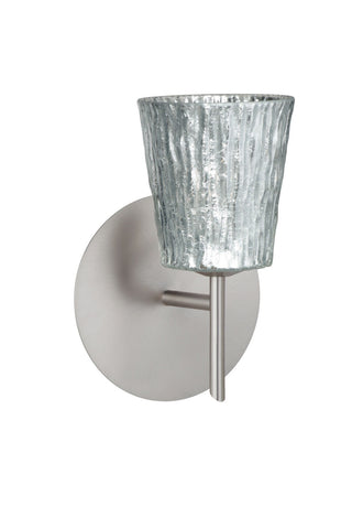 Buy satin-nickel-with-stone-silver-foil-3-75-x-3-5-x-glass-and-silver-gray-shade Nico Sconce by Besa