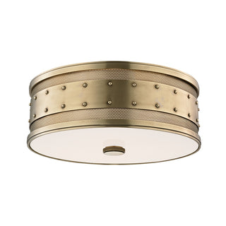 Buy aged-brass Gaines Outdoor (Damp) Flush Mount Ceiling Light by Hudson Valley