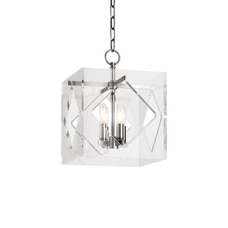 Buy polished-nickel-with-clear-glass-and-clear-shade Travis Outdoor (Damp) Lantern by Hudson Valley