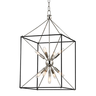 Buy polished-nickel-black Glendale Outdoor (Damp) Lantern by Hudson Valley